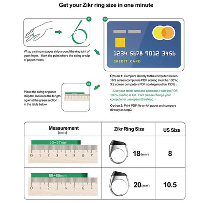 IQibla Smart Zikr Rings Tasbih Tally Intelligent Digital Counter for Muslims Praise 5 Prayer Time Electronic Vibration Reminder